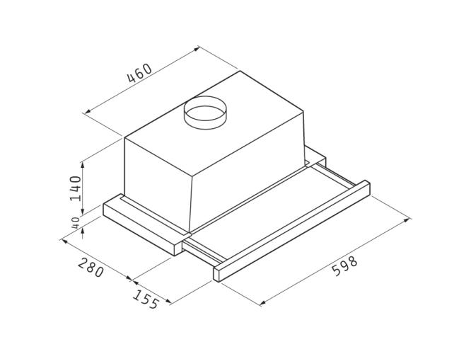 Pyramis Συρόμενος Απορροφητήρας Slim Turbo 065006401