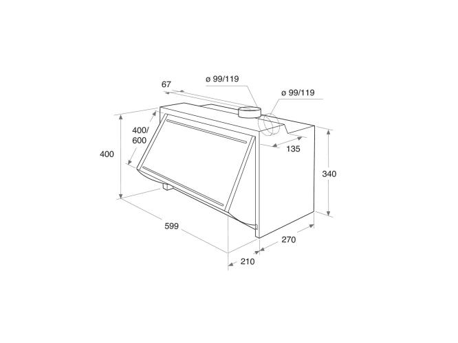 Indesit Πτυσσόμενος Απορροφητήρας IAEINT66 LS