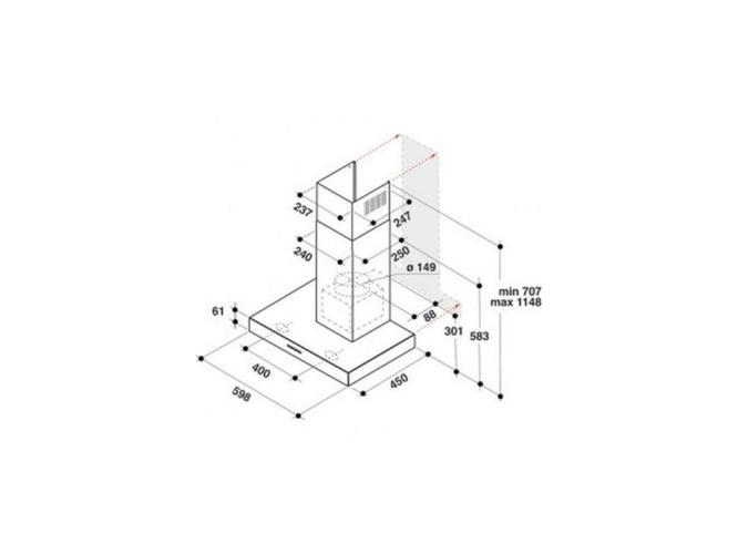 Whirlpool Απορροφητήρας Καμινάδα WHBS 63 F LE X