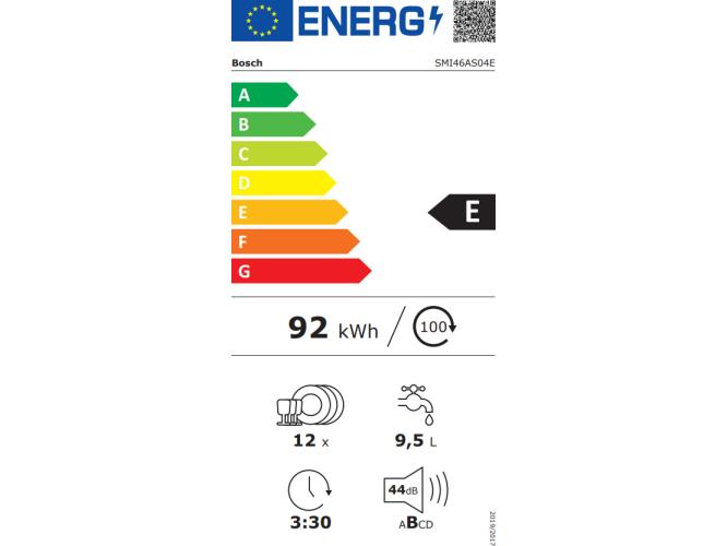 Bosch SMI 46AS04E Εντοιχιζόμενο Πλυντήριο Πιάτων