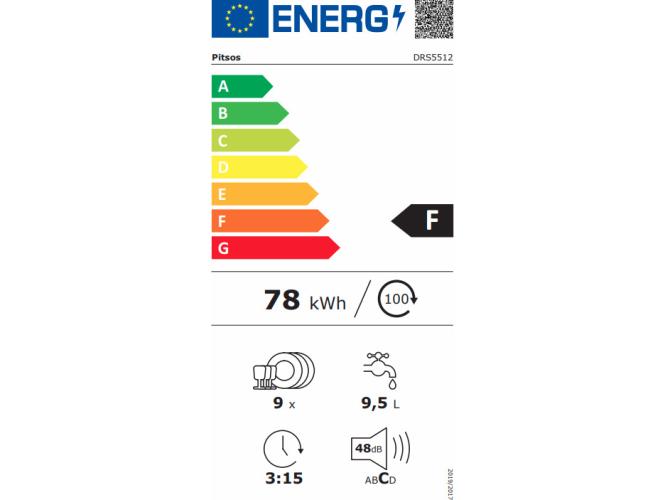 Pitsos DRS5512 Πλυντήριο Πιάτων