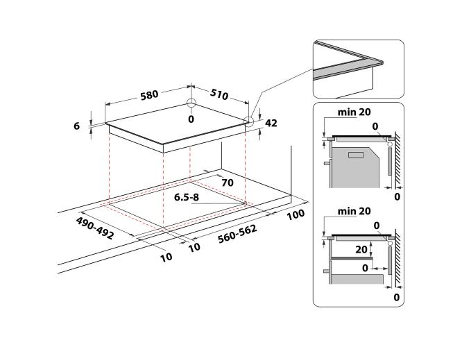 Whirlpool AKT 8090 LX Αυτόνομη Κεραμική Εστία