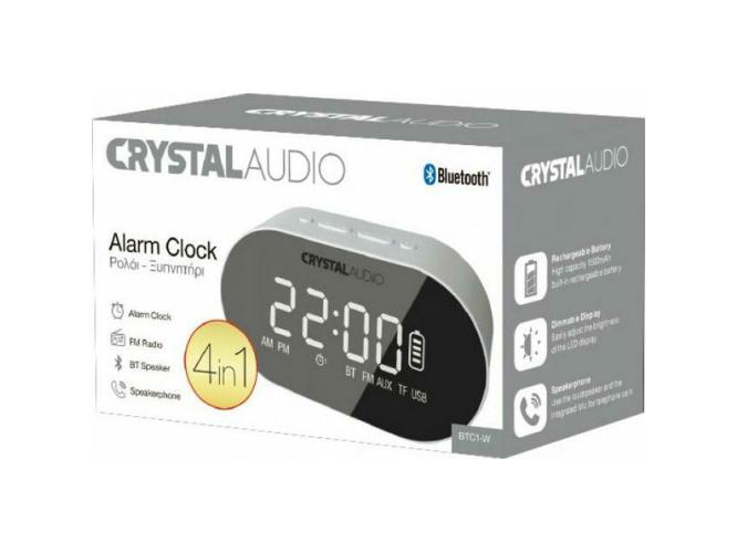 Crystal Audio BTC1-W Ράδιο-Ρολόι