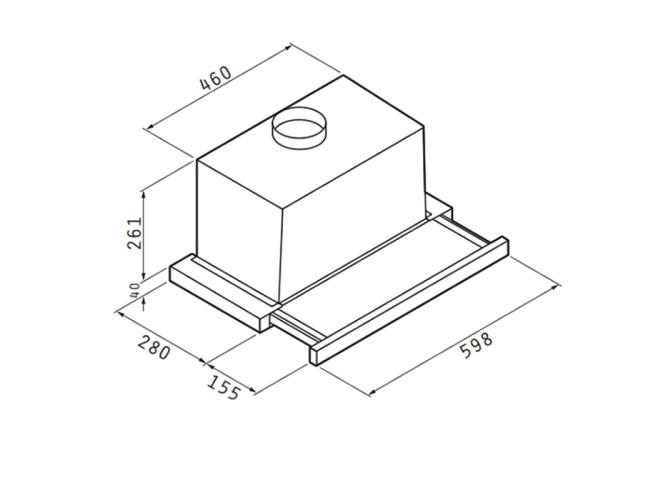 Pyramis Συρόμενος Απορροφητήρας Turbo 065017502