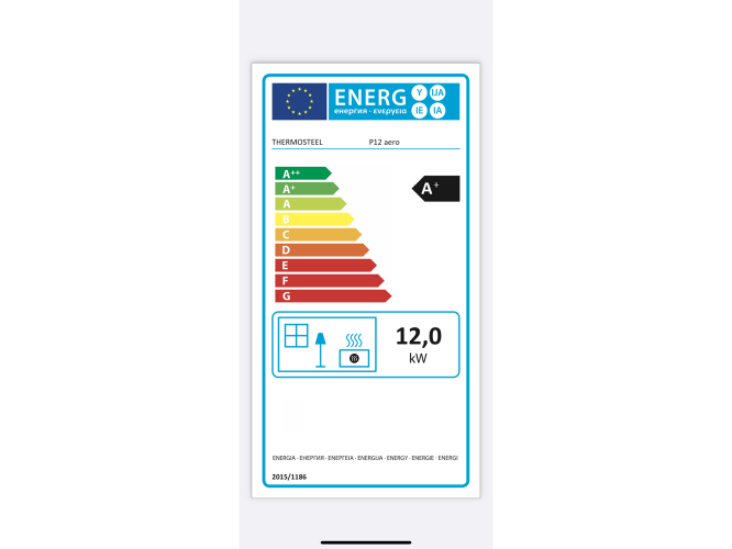 12KW Σόμπα Pellet Αερόθερμη