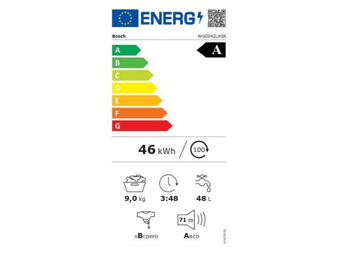 Πλυντήριο Ρούχων Bosch WGG042L9GR