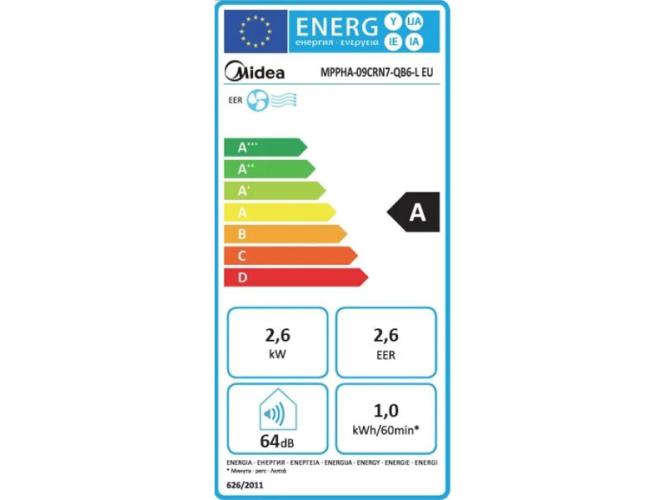Φορητό Κλιματιστικό 9000Btu Midea MPPHA-09CRN7-QB6